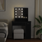 vidaXL LED Dressing Table in Black Oak - 86.5 x 35 x 136 cm