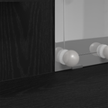vidaXL Dressing Table with LED Lights Black Oak 96x40x142 cm
