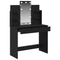 vidaXL Dressing Table with LED Lights Black Oak 96x40x142 cm