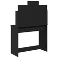 vidaXL Dressing Table with LED Lights Black Oak 96x40x142 cm
