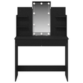 vidaXL Dressing Table with LED Lights Black Oak 96x40x142 cm