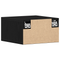 vidaXL Wall-mounted Bedside Cabinet Black Oak 35x35x20 cm
