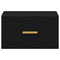 vidaXL Wall-mounted Bedside Cabinet Black Oak 35x35x20 cm
