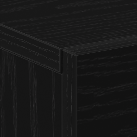 vidaXL Wall-mounted Bedside Cabinets 2 pcs Black Oak 35x35x20 cm