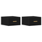 vidaXL Wall-mounted Bedside Cabinets 2 pcs Black Oak 35x35x20 cm