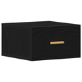 vidaXL Wall-mounted Bedside Cabinets 2 pcs Black Oak 35x35x20 cm