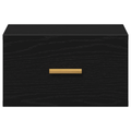 vidaXL Wall-mounted Bedside Cabinets 2 pcs Black Oak 35x35x20 cm