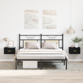 vidaXL Wall-mounted Bedside Cabinets 2 pcs Black Oak 35x35x20 cm