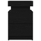 vidaXL Bedside Cabinet with LED Lights 2 pcs Black Oak 35x39x55 cm