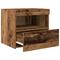 vidaXL Bedside Cabinet with LED Lights Old Wood 50x40x45 cm