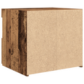vidaXL Bedside Cabinets with LED Lights 2 pcs Old Wood 50x40x45 cm