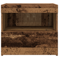 vidaXL Bedside Cabinets with LED Lights 2 pcs Old Wood 50x40x45 cm