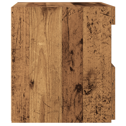 vidaXL Bedside Cabinets with LED Lights 2 pcs Old Wood 50x40x45 cm