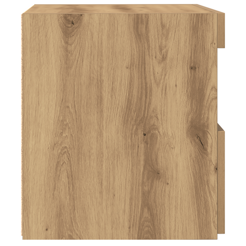 vidaXL Bedside Cabinet with LED Lights Artisan Oak 50x40x45 cm