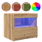 vidaXL Bedside Cabinets with LED Lights 2 pcs Artisan Oak 50x40x45 cm