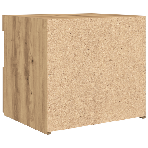 vidaXL Bedside Cabinets with LED Lights 2 pcs Artisan Oak 50x40x45 cm