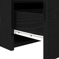 vidaXL Bedside Cabinet with LED Lights Black Oak 50x40x45 cm