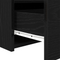 vidaXL Bedside Cabinet with LED Lights Black Oak 50x40x45 cm