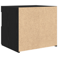 vidaXL Bedside Cabinet with LED Lights Black Oak 50x40x45 cm
