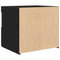 vidaXL Bedside Cabinet with LED Lights Black Oak 50x40x45 cm