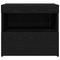 vidaXL Bedside Cabinet with LED Lights Black Oak 50x40x45 cm