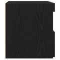 vidaXL Bedside Cabinets with LED Lights 2 pcs Black Oak 50x40x45 cm