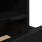 vidaXL Bedside Cabinet with LED Lights Black Oak 40x39x48,5 cm