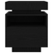 vidaXL Bedside Cabinet with LED Lights Black Oak 40x39x48,5 cm