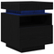 vidaXL Bedside Cabinet with LED Lights 2 pcs Black Oak 40x39x48,5 cm