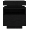 vidaXL Bedside Cabinet with LED Lights 2 pcs Black Oak 40x39x48,5 cm