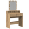 vidaXL Dressing Table with Mirror and LEDs Artisan Oak Engineered Wood
