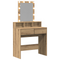vidaXL Dressing Table with Mirror and LEDs Artisan Oak Engineered Wood