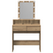 vidaXL Dressing Table with Mirror and LEDs Artisan Oak Engineered Wood