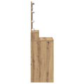 vidaXL Dressing Table with Mirror and LEDs Artisan Oak Engineered Wood