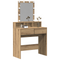 vidaXL Dressing Table with Mirror and LEDs Artisan Oak Engineered Wood