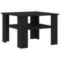 vidaXL Black Oak Coffee Table 60x60x42 cm Made of Engineered Wood