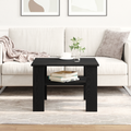 vidaXL Black Oak Coffee Table 60x60x42 cm Made of Engineered Wood