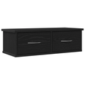 vidaXL Wall-mounted Drawer Shelf Black Oak 60x26x18,5cm Engineered Wood