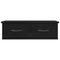 vidaXL Wall-mounted Drawer Shelf Black Oak 60x26x18,5cm Engineered Wood