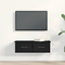 vidaXL Wall-mounted Drawer Shelf Black Oak 60x26x18,5cm Engineered Wood