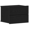 vidaXL Nightstands 2 Pack Black Oak 40x30x30 cm Engineered Wood
