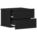 vidaXL Nightstands 2 Pack Black Oak 40x30x30 cm Engineered Wood