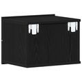 vidaXL Nightstands 2 Pack Black Oak 40x30x30 cm Engineered Wood
