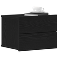 vidaXL Nightstands 2 Pack Black Oak 40x30x30 cm Engineered Wood