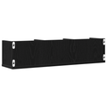 vidaXL CD Wall Shelf - Black Oak, 75x18x18 cm, Made of Engineered Wood