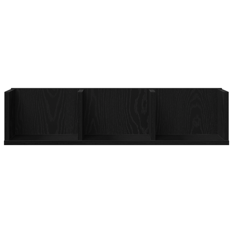 vidaXL CD Wall Shelf - Black Oak, 75x18x18 cm, Made of Engineered Wood