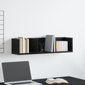 vidaXL CD Wall Shelf - Black Oak, 75x18x18 cm, Made of Engineered Wood