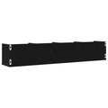vidaXL CD Wall Shelf Black Oak 100x18x18 cm Engineered Wood