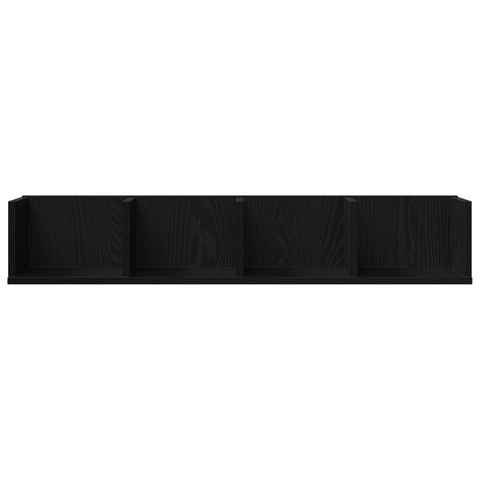 vidaXL CD Wall Shelf Black Oak 100x18x18 cm Engineered Wood