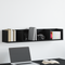 vidaXL CD Wall Shelf Black Oak 100x18x18 cm Engineered Wood